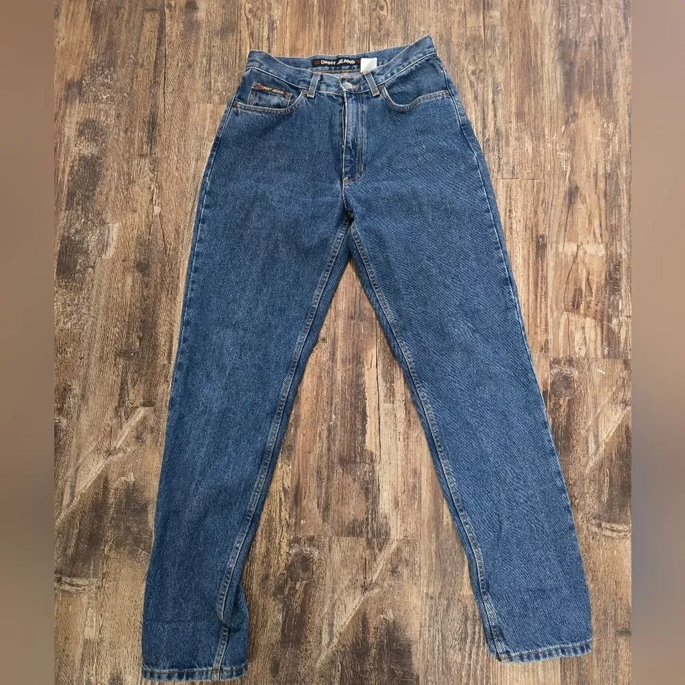 Vintage 90s DKNY Classic High Waist Jeans, Size 10. Made in USA, 100% Cotton